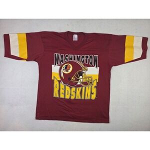 Vintage Washington Redskins Shirt Single Stitch USA Made Retro Logo Mens XL READ